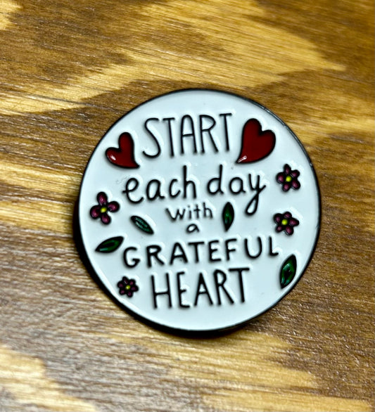 Grateful Heart Pin