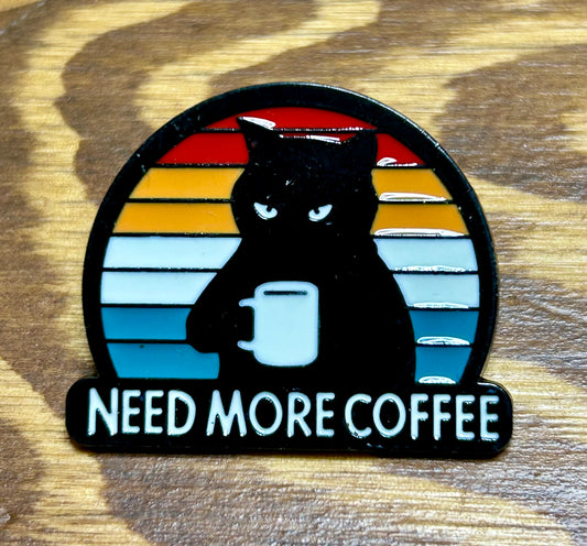 Cat Coffee Pin