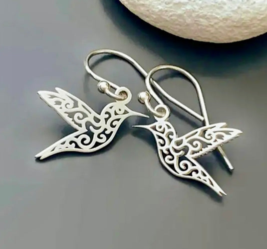 Filigree Hummingbird Earrings